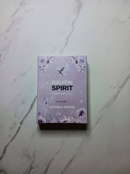 Calm in Peace Affirmation Card Set | 44 Peace & Mindfulness Affirmation Cards with Journal Prompts | Meditation, Self-Care & Spiritual Wellness