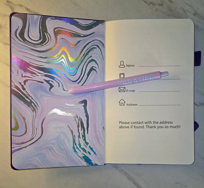 Stay Wild Journal, Unique Keepsake, Purple and Holographic