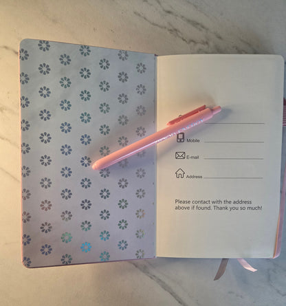 Good Vibes Journal, Unique Keepsake, Pink and Holographic