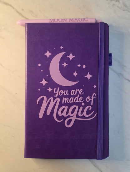 You Are Made of Magic Journal, Gift Idea, Unique Journal, Purple and Lavender