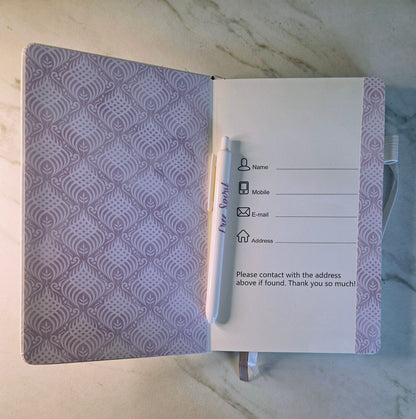 Free Spirit Journal, Unique Keepsake, White and Lavender