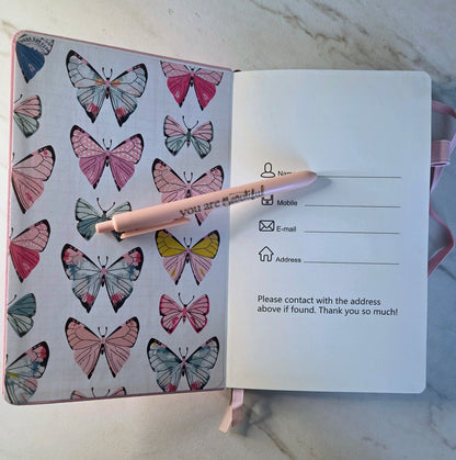 You Are Beautiful Journal, Unique Keepsake, Pink and Gold