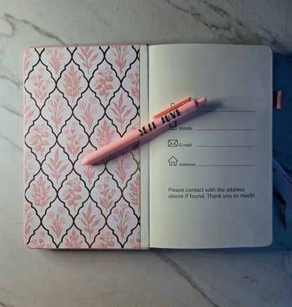 Love Yourself Journal, Unique Keepsake, Pink and Gold