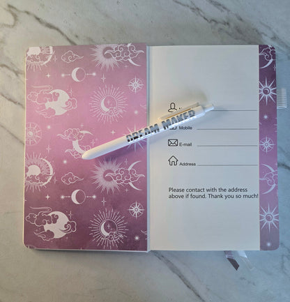 Manifest Your Dreams Journal, Gift Idea, Unique Journal, White and Silver