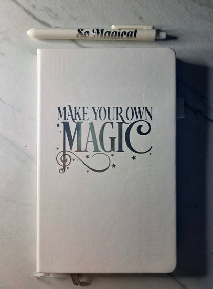 Make Your Own Magic Journal, Gift Idea, Unique Journal, White and Silver
