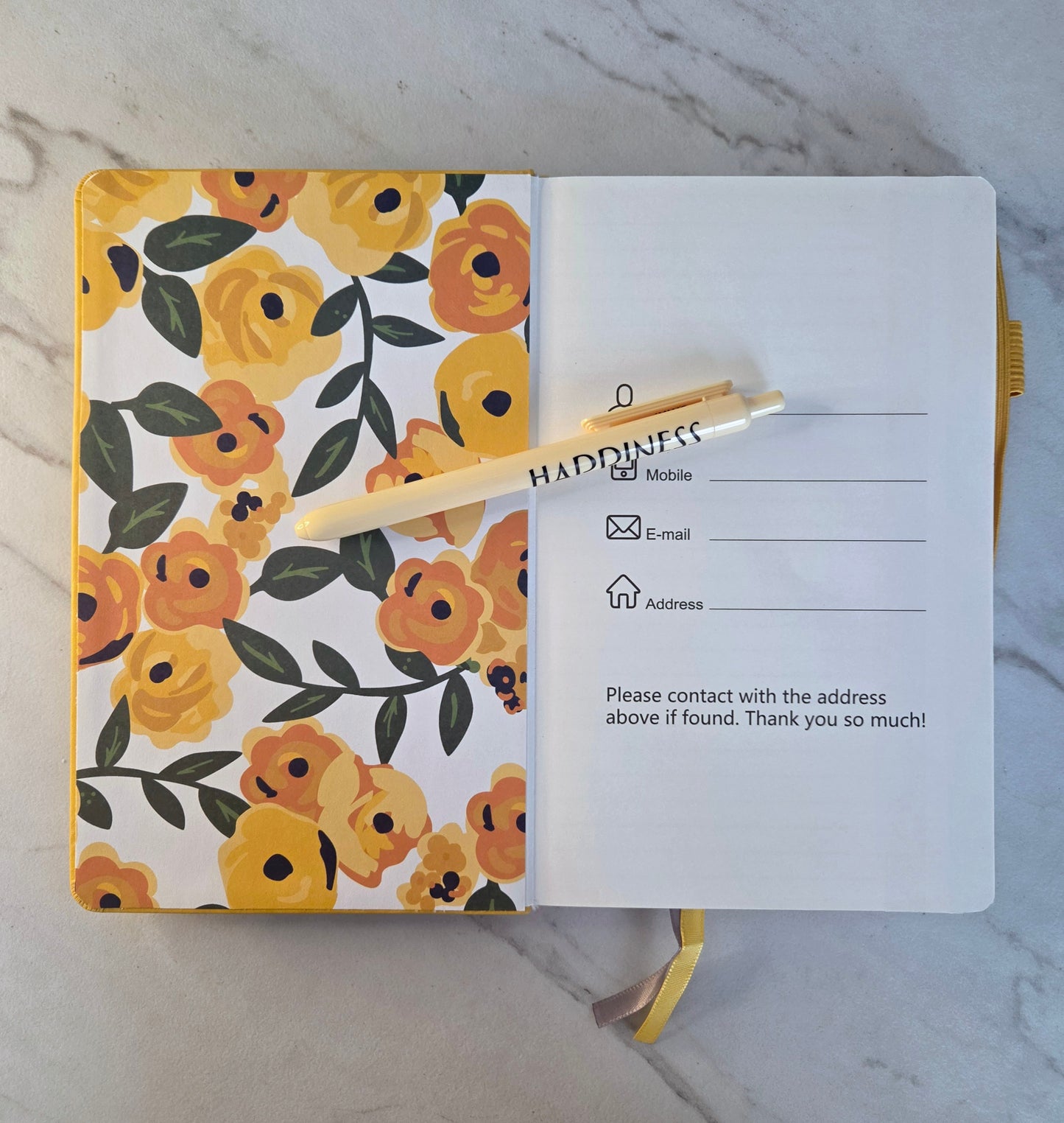 Good Vibes Journal, Unique Keepsake, Yellow and Black