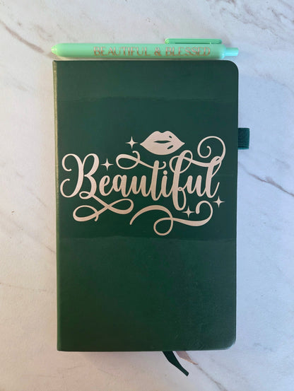 Beautiful Journal, Unique Keepsake, Green and Gold