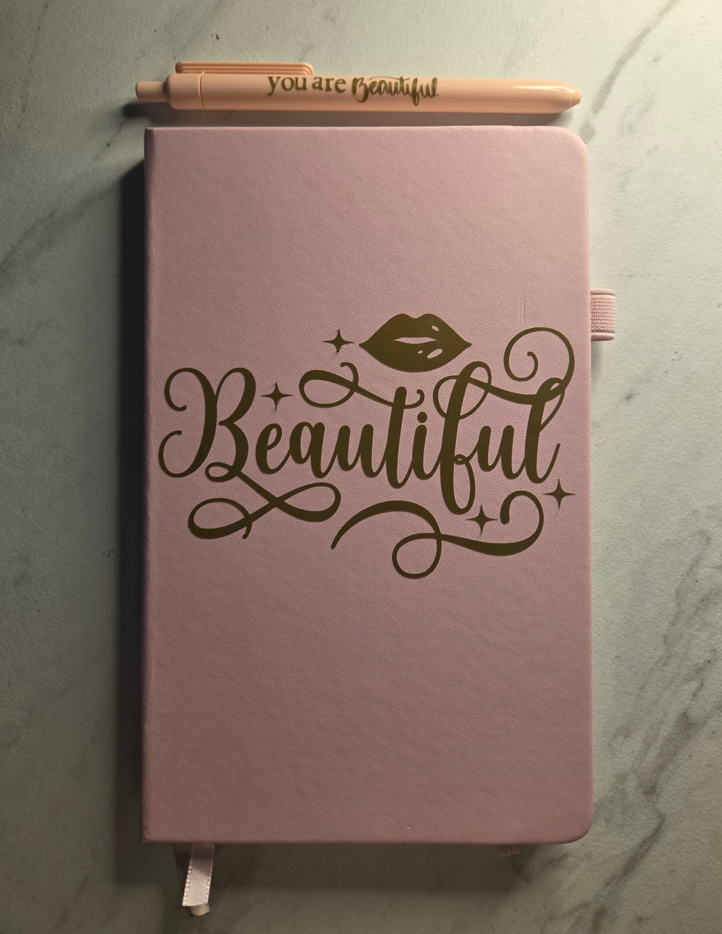 Beautiful Journal, Unique Keepsake, Pink and Gold