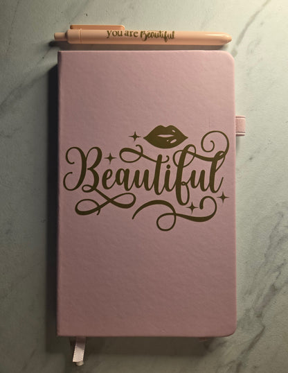Beautiful Journal, Unique Keepsake, Pink and Gold