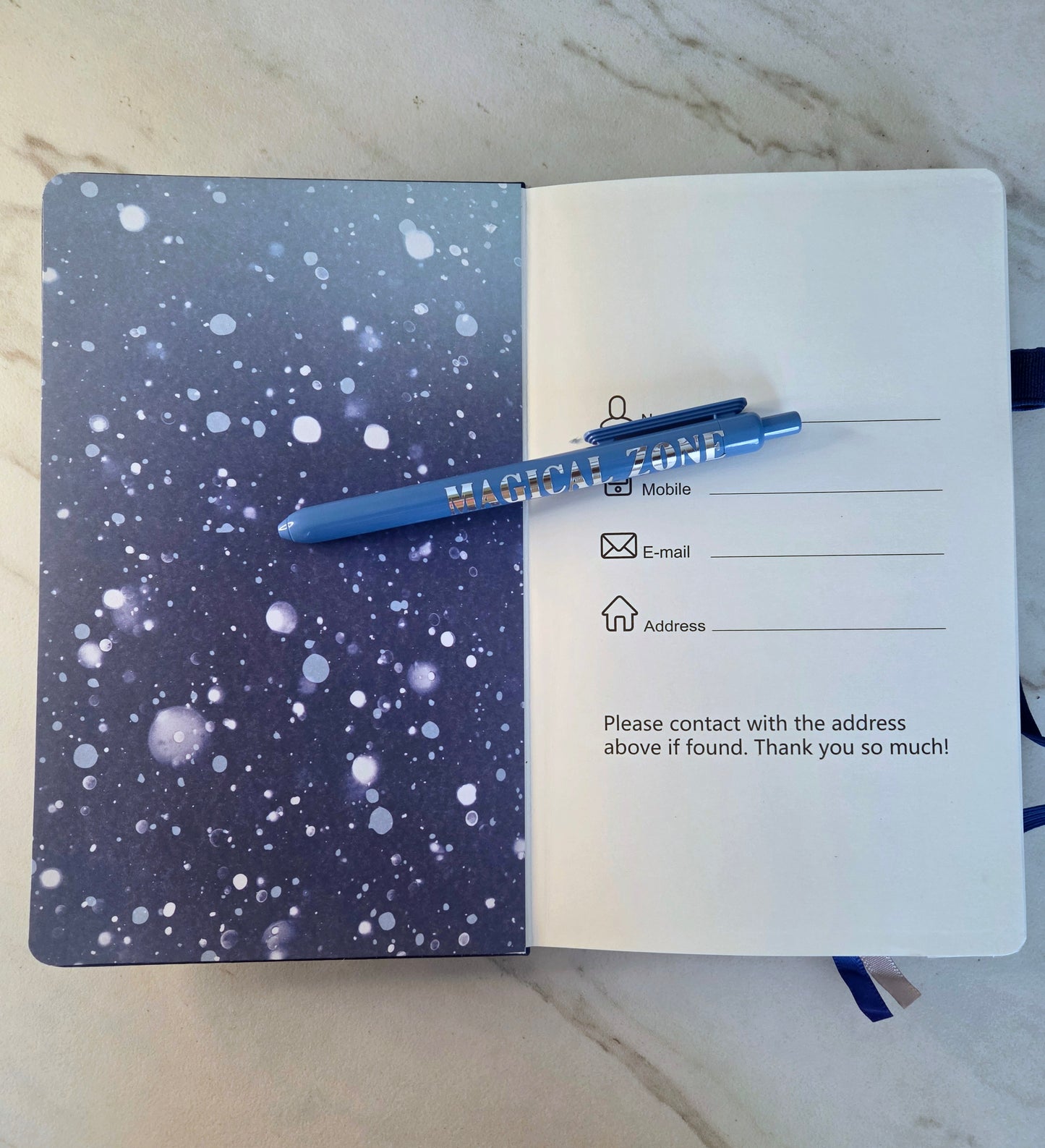 Make Your Own Magic Journal, Gift Idea, Unique Journal, Navy and Silver