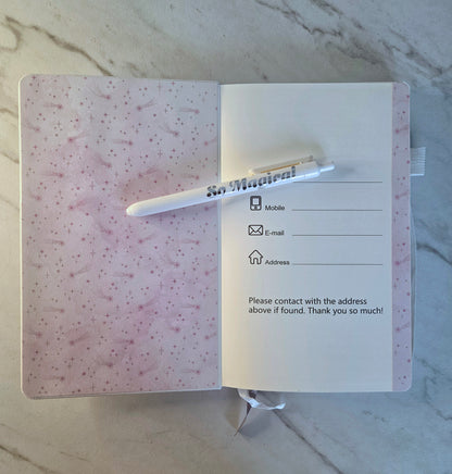 Wish Upon A Star Journal, Gift Idea, Unique Journal, White and Silver