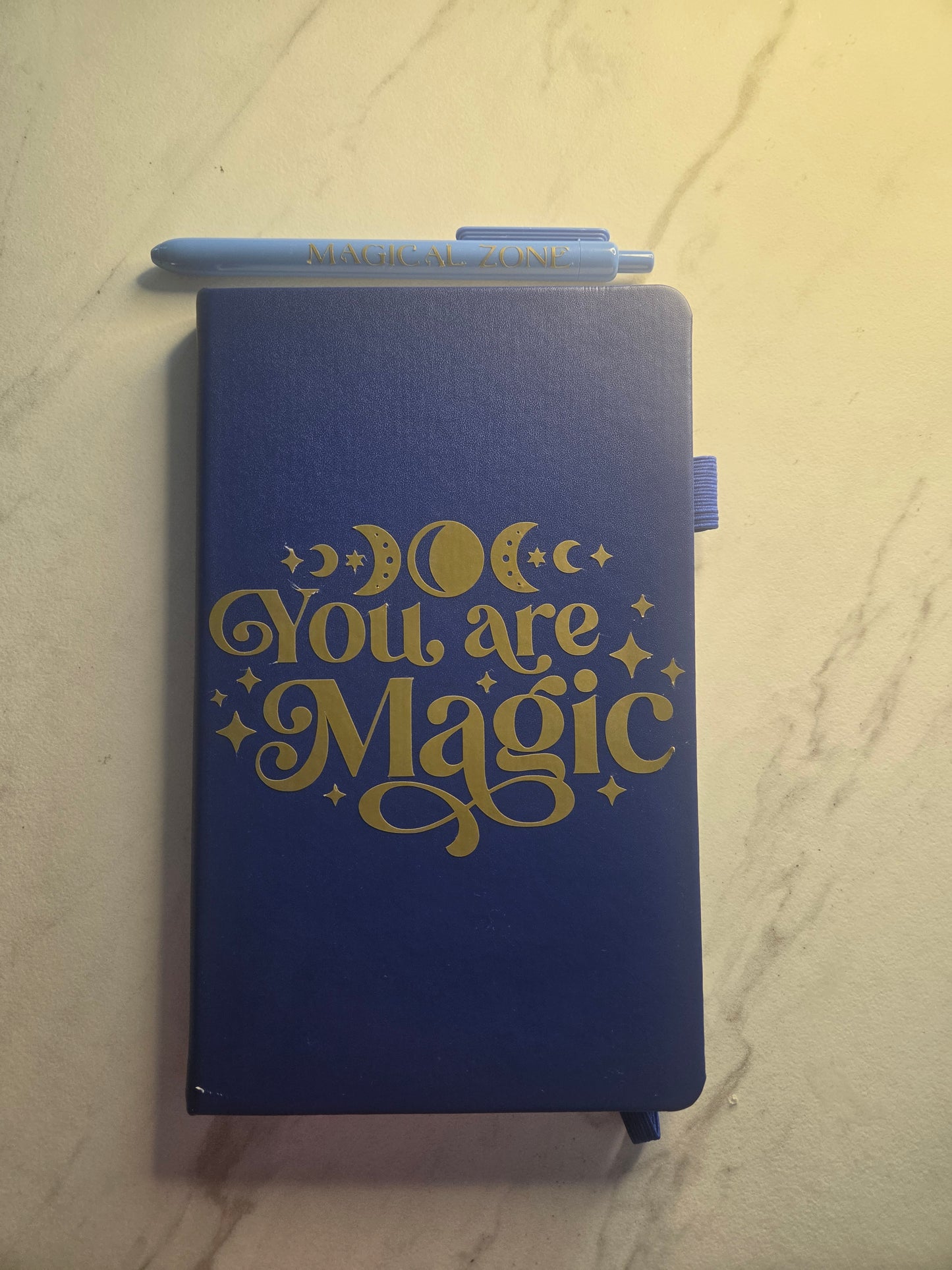 You Are Magic Journal, Gift Idea, Unique Journal, Navy and Gold
