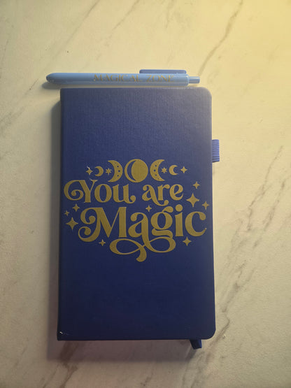 You Are Magic Journal, Gift Idea, Unique Journal, Navy and Gold
